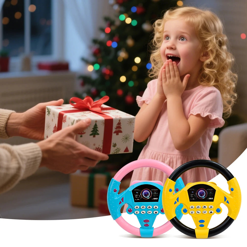 Eletric Steering Wheel Toy with Light