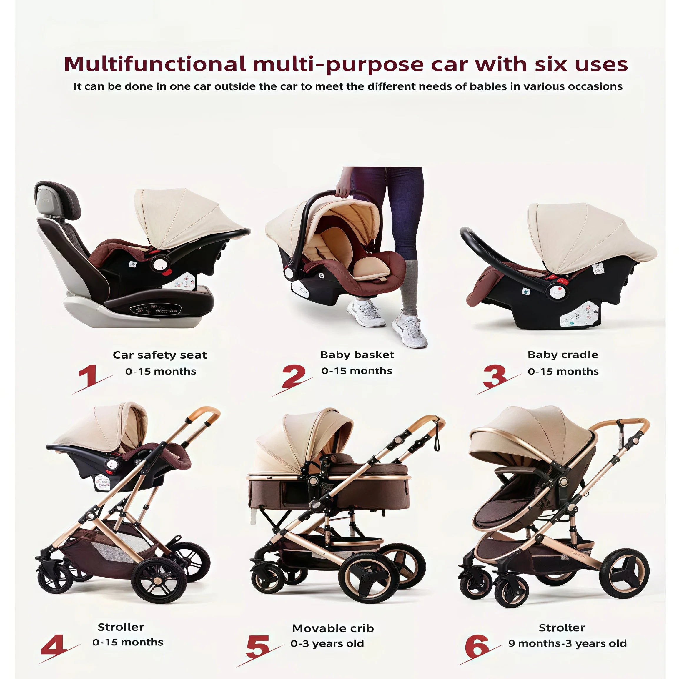 2-in-1 High View Stroller