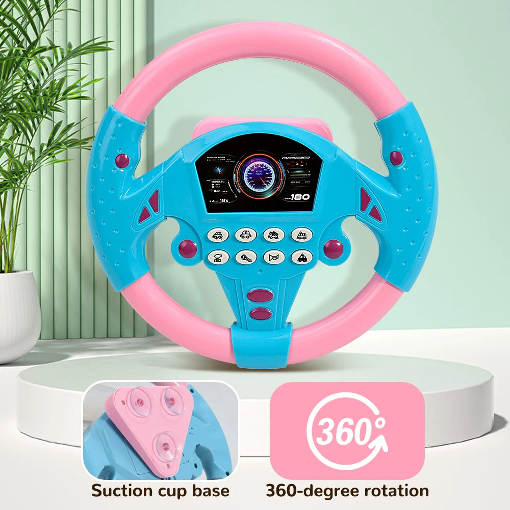 Eletric Steering Wheel Toy with Light