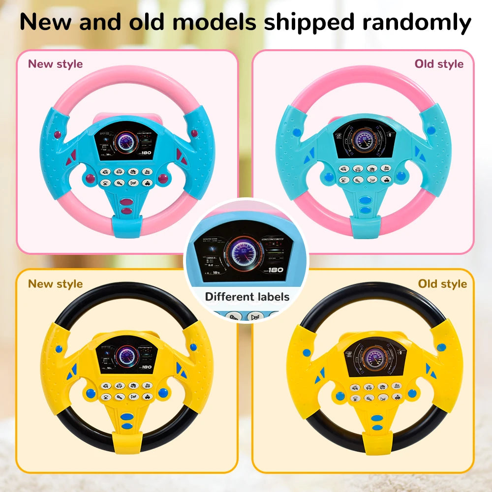 Eletric Steering Wheel Toy with Light
