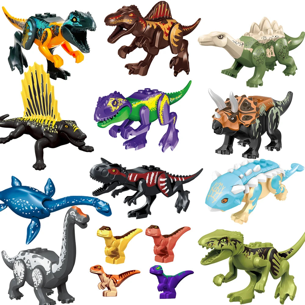 Jurassic Dinosaurs Building Blocks Indominus Rex DIY Tyrannosaurus Action Figure Models Children Toys Animals Christmas Gifts