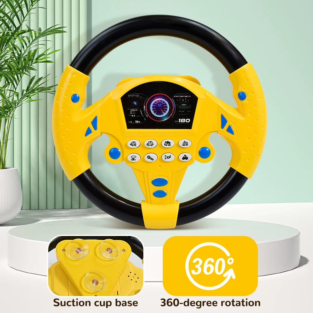 Eletric Steering Wheel Toy with Light