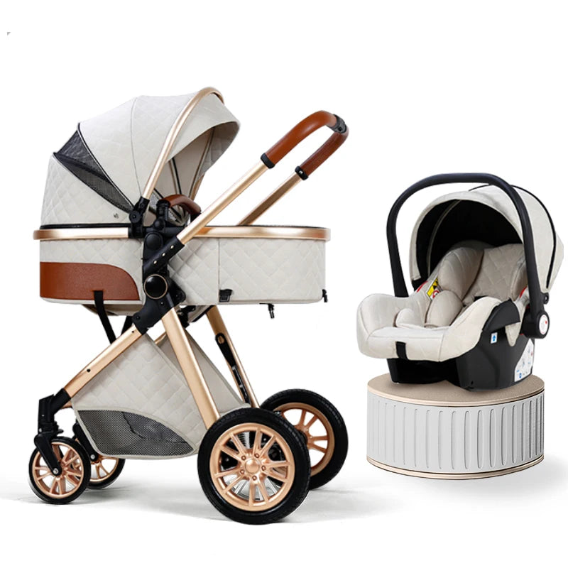 Luxury Baby Stroller 3 in 1